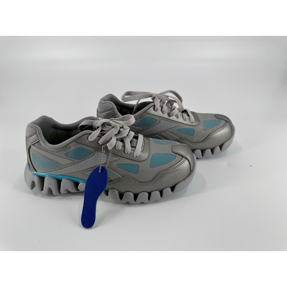 Reebok Zig Dynamica Women's Running Shoes Gray Blue Size 7M ASTM EH (Steel Toe)